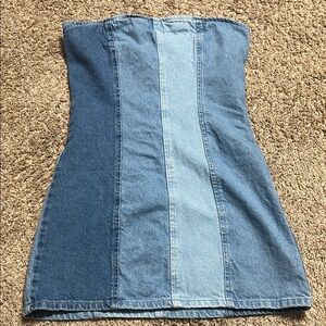 Denim Strapless Dress- pretty little thing